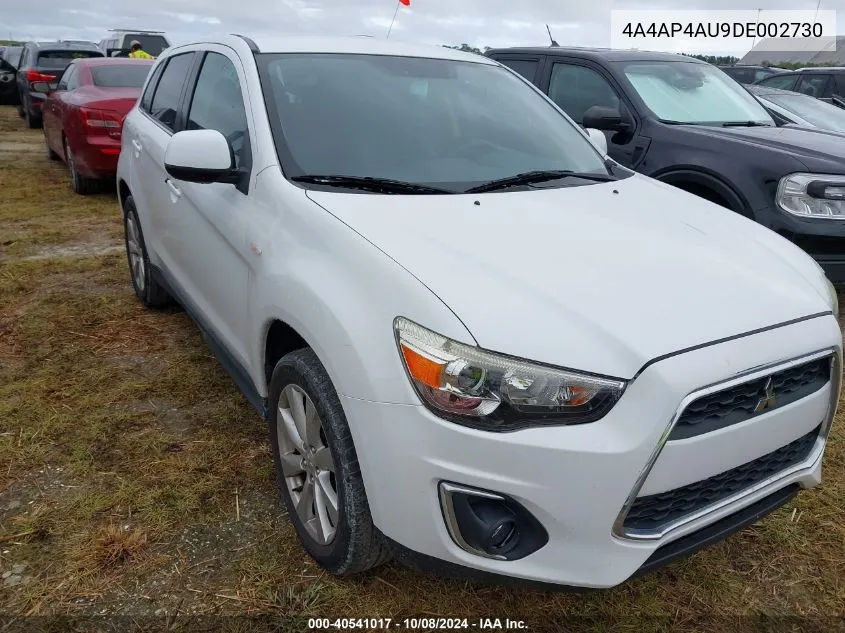 2013 Mitsubishi Outlander Sport Se VIN: 4A4AP4AU9DE002730 Lot: 40541017