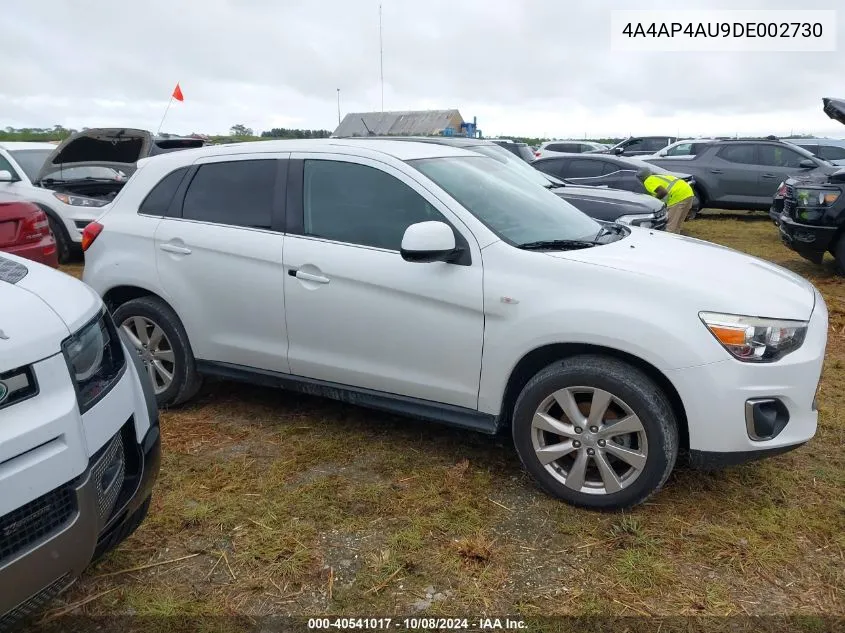 2013 Mitsubishi Outlander Sport Se VIN: 4A4AP4AU9DE002730 Lot: 40541017