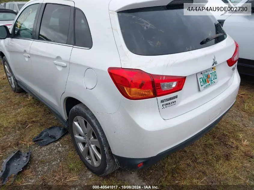 2013 Mitsubishi Outlander Sport Se VIN: 4A4AP4AU9DE002730 Lot: 40541017