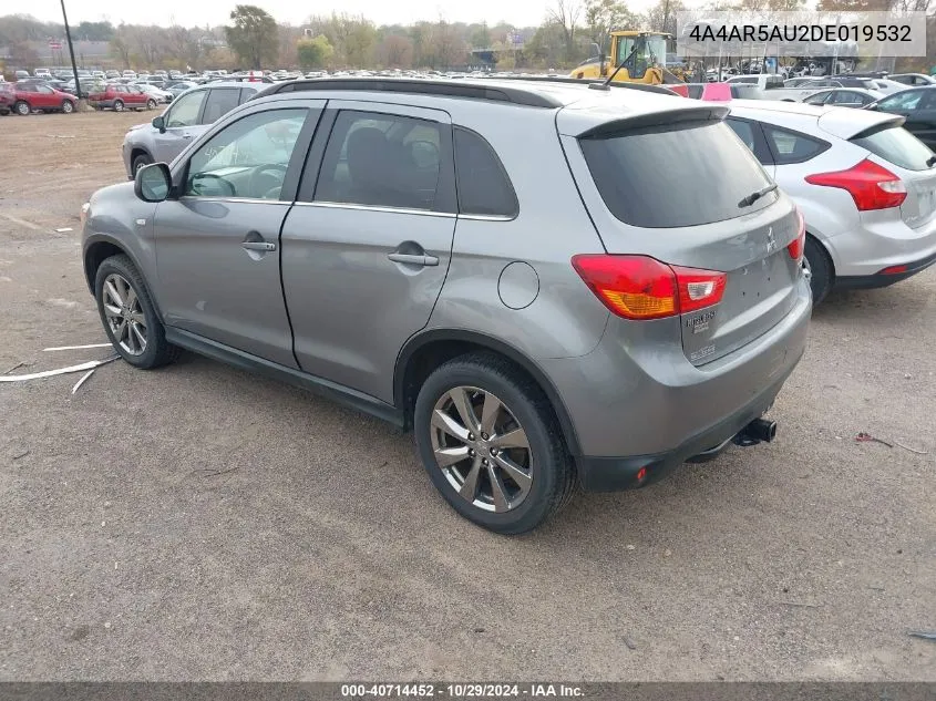 2013 Mitsubishi Outlander Sport Le VIN: 4A4AR5AU2DE019532 Lot: 40714452