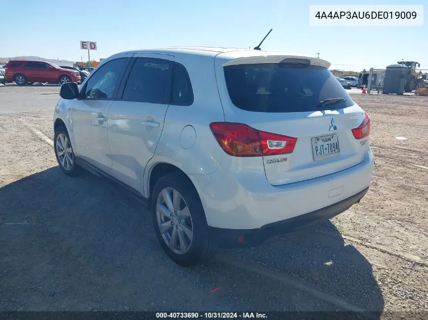 2013 Mitsubishi Outlander Sport Es VIN: 4A4AP3AU6DE019009 Lot: 40733690