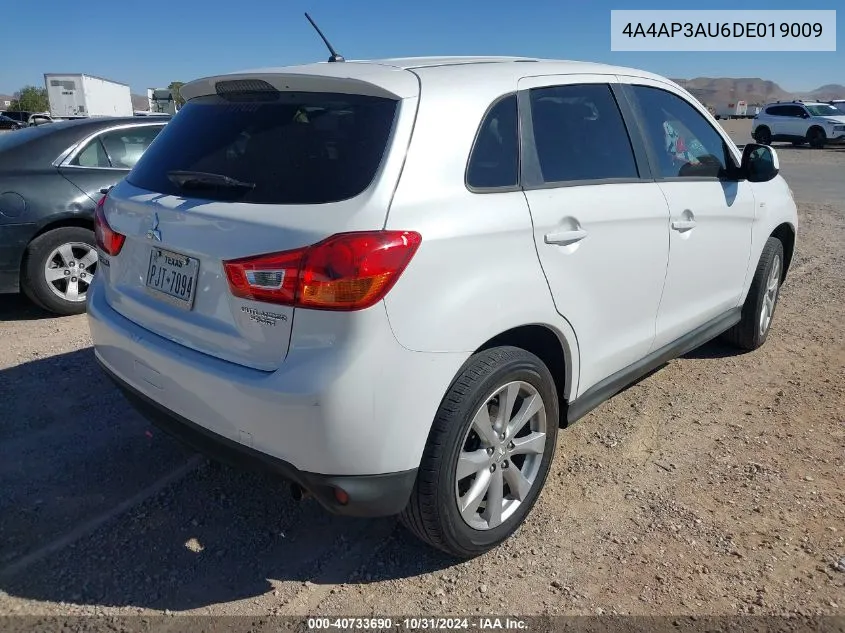 2013 Mitsubishi Outlander Sport Es VIN: 4A4AP3AU6DE019009 Lot: 40733690