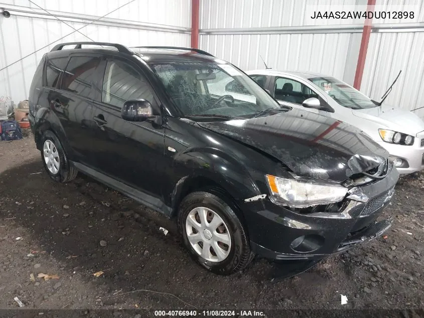 2013 Mitsubishi Outlander Es VIN: JA4AS2AW4DU012898 Lot: 40766940