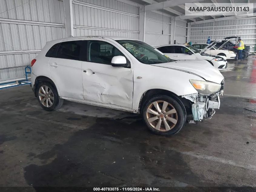 2013 Mitsubishi Outlander Sport Es VIN: 4A4AP3AU5DE018143 Lot: 40783075