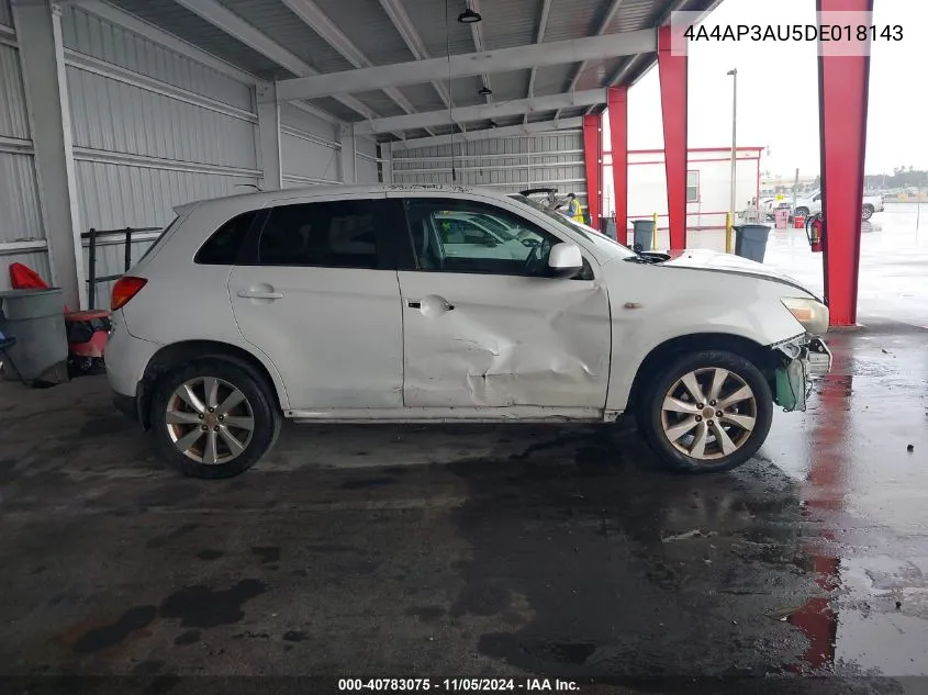 2013 Mitsubishi Outlander Sport Es VIN: 4A4AP3AU5DE018143 Lot: 40783075