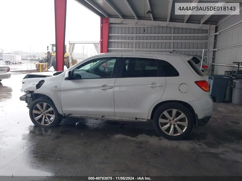 2013 Mitsubishi Outlander Sport Es VIN: 4A4AP3AU5DE018143 Lot: 40783075