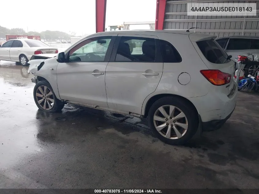 2013 Mitsubishi Outlander Sport Es VIN: 4A4AP3AU5DE018143 Lot: 40783075