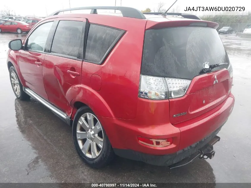 2013 Mitsubishi Outlander Se VIN: JA4JT3AW6DU020729 Lot: 40798997