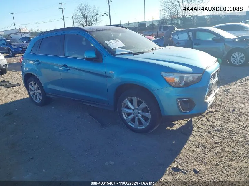 2013 Mitsubishi Outlander Sport Se VIN: 4A4AR4AUXDE000088 Lot: 40815487