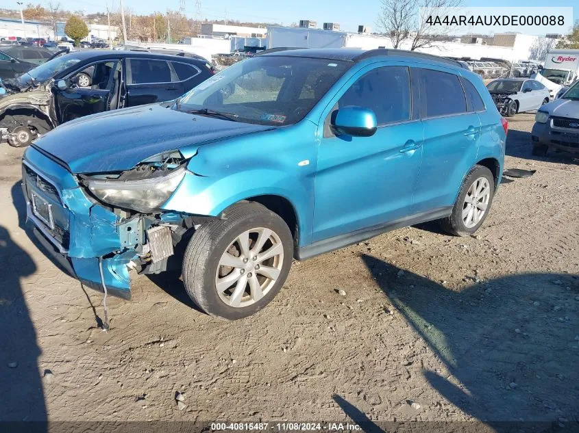 2013 Mitsubishi Outlander Sport Se VIN: 4A4AR4AUXDE000088 Lot: 40815487