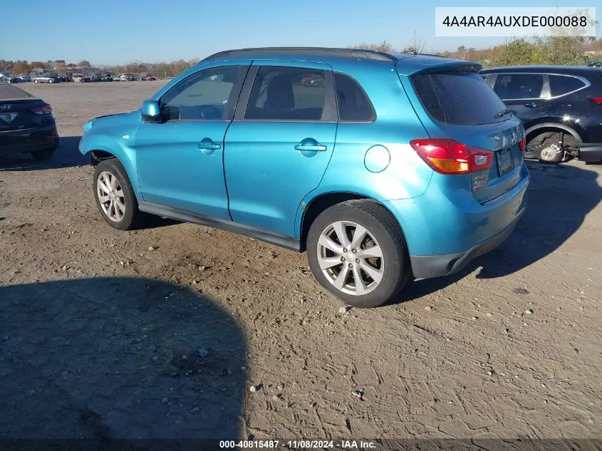 2013 Mitsubishi Outlander Sport Se VIN: 4A4AR4AUXDE000088 Lot: 40815487