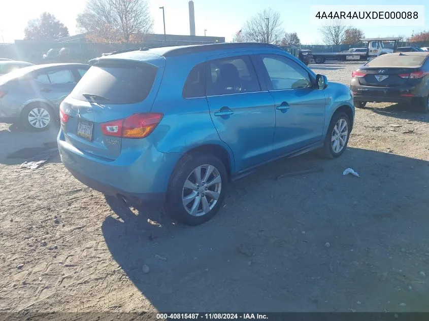 2013 Mitsubishi Outlander Sport Se VIN: 4A4AR4AUXDE000088 Lot: 40815487