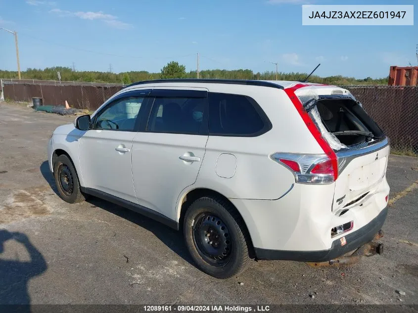 2014 Mitsubishi Outlander VIN: JA4JZ3AX2EZ601947 Lot: 12089161