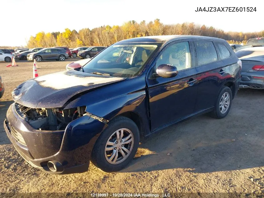 2014 Mitsubishi Outlander Se VIN: JA4JZ3AX7EZ601524 Lot: 12139997