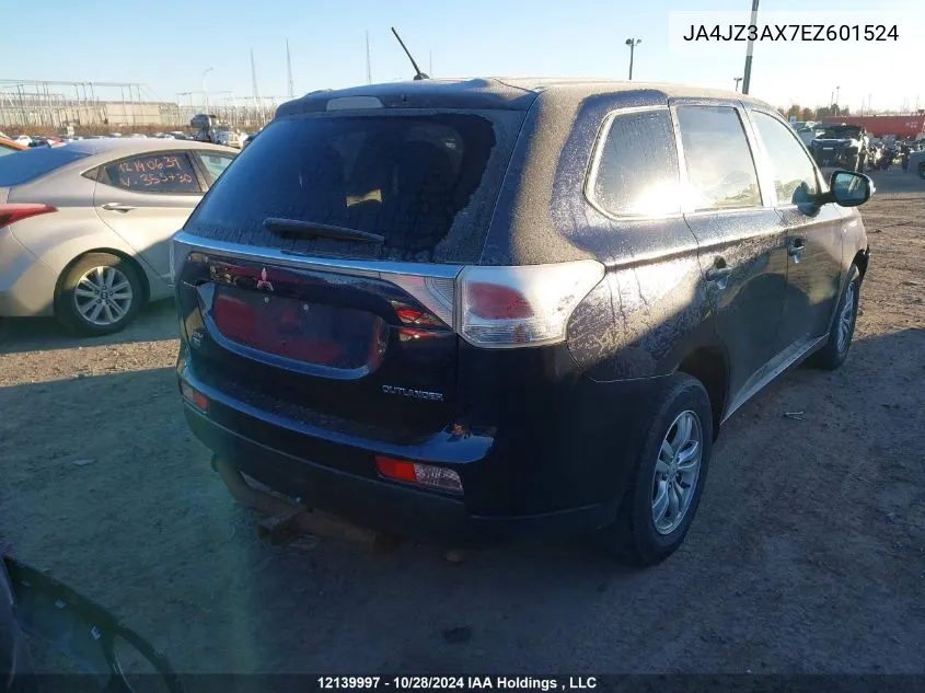 2014 Mitsubishi Outlander Se VIN: JA4JZ3AX7EZ601524 Lot: 12139997