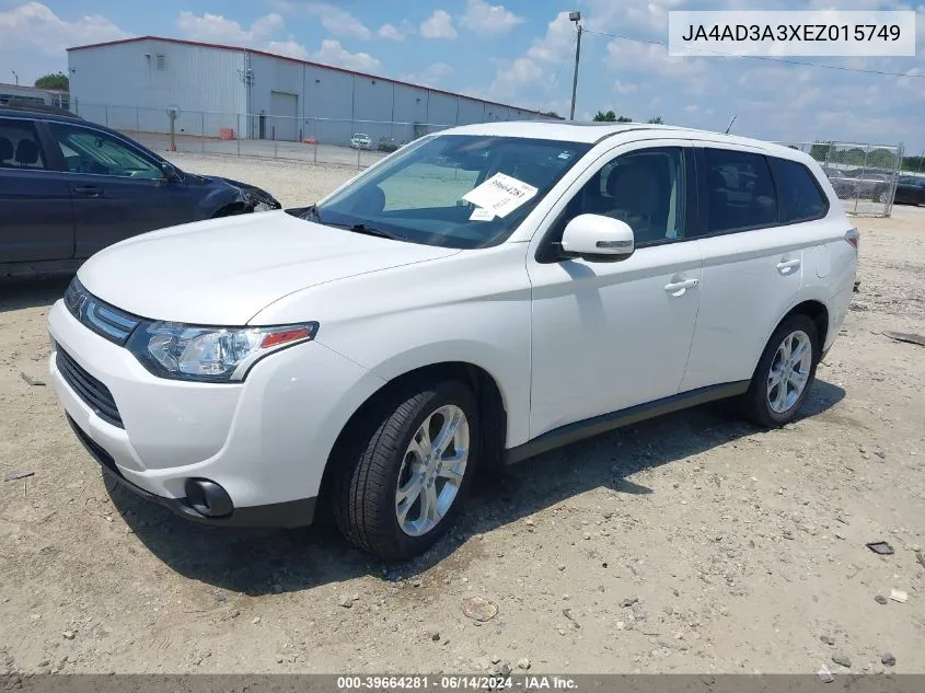 2014 Mitsubishi Outlander Se VIN: JA4AD3A3XEZ015749 Lot: 39664281