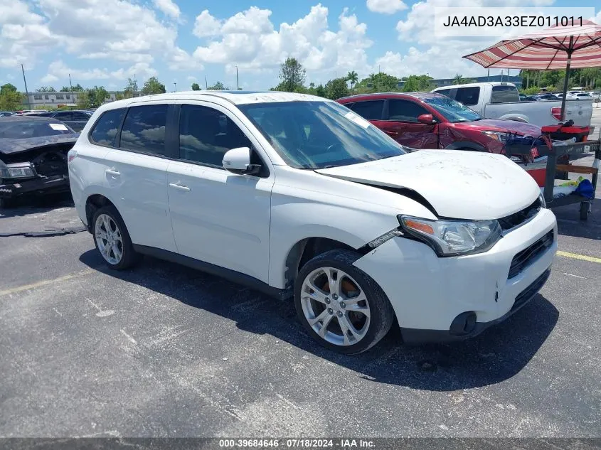 2014 Mitsubishi Outlander Se VIN: JA4AD3A33EZ011011 Lot: 39684646