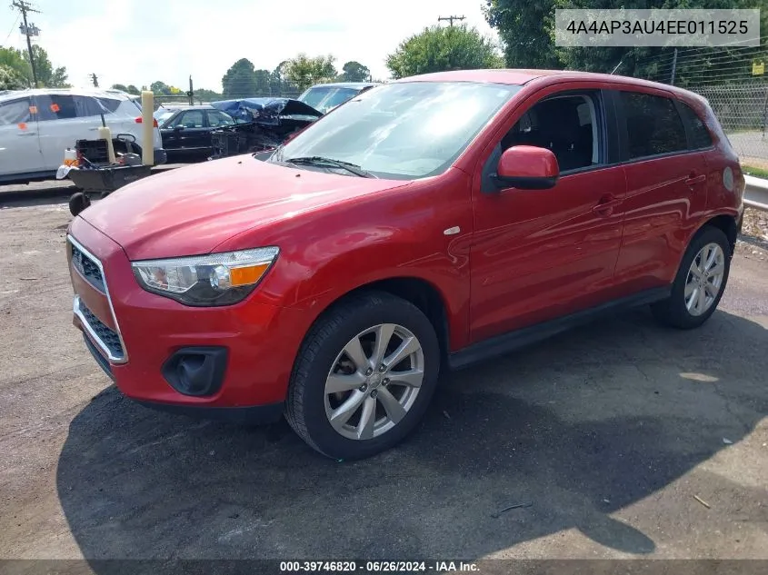 4A4AP3AU4EE011525 2014 Mitsubishi Outlander Sport Es