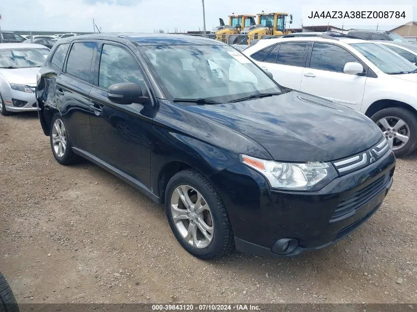 2014 Mitsubishi Outlander Se VIN: JA4AZ3A38EZ008784 Lot: 39843120