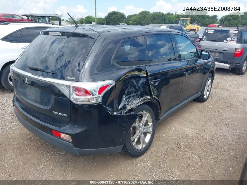 2014 Mitsubishi Outlander Se VIN: JA4AZ3A38EZ008784 Lot: 39843120