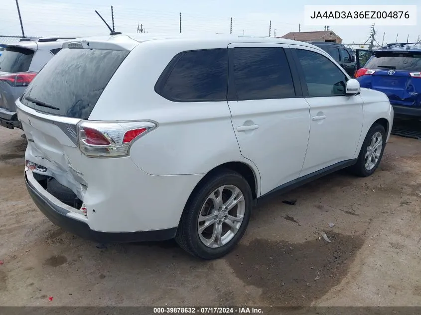 2014 Mitsubishi Outlander Se VIN: JA4AD3A36EZ004876 Lot: 39878632