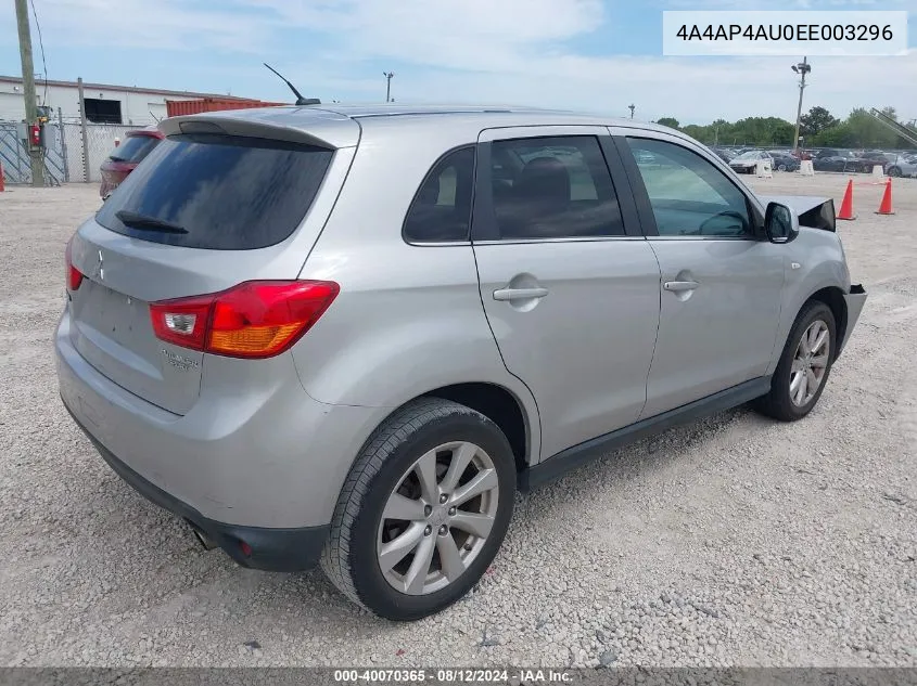 4A4AP4AU0EE003296 2014 Mitsubishi Outlander Sport Se