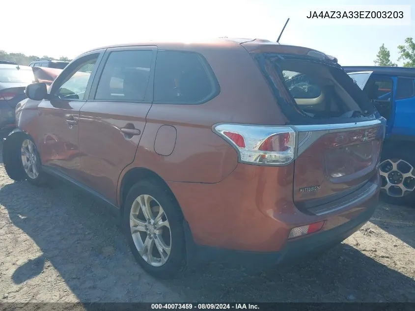 JA4AZ3A33EZ003203 2014 Mitsubishi Outlander Se