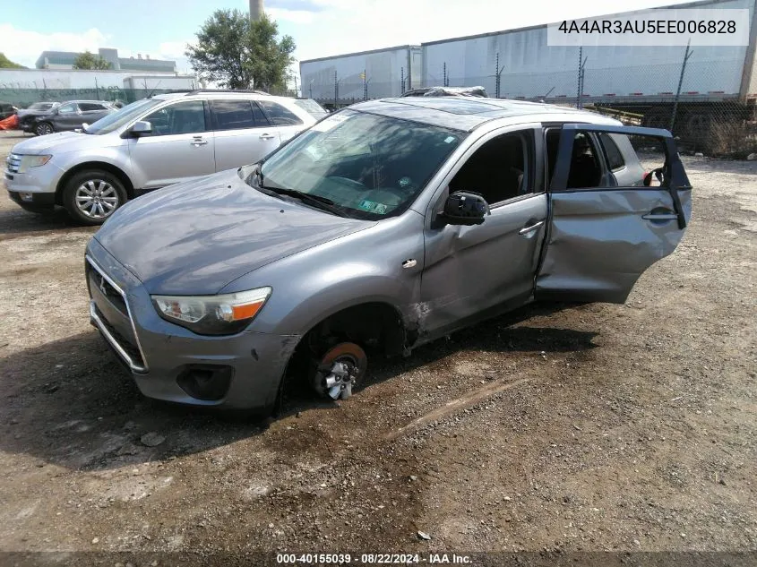 4A4AR3AU5EE006828 2014 Mitsubishi Outlander Sport Es