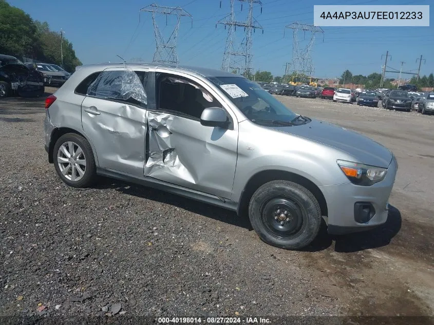 2014 Mitsubishi Outlander Sport Es VIN: 4A4AP3AU7EE012233 Lot: 40780557