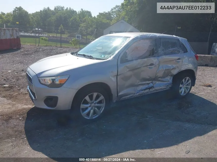 2014 Mitsubishi Outlander Sport Es VIN: 4A4AP3AU7EE012233 Lot: 40780557