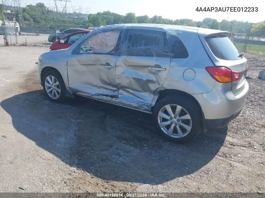 2014 Mitsubishi Outlander Sport Es VIN: 4A4AP3AU7EE012233 Lot: 40780557