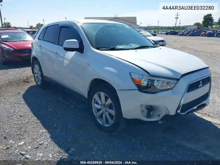 4A4AR3AU3EE032280 2014 Mitsubishi Outlander Sport Es