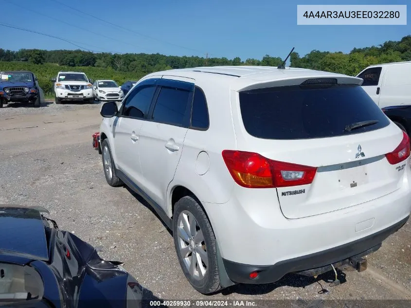 2014 Mitsubishi Outlander Sport Es VIN: 4A4AR3AU3EE032280 Lot: 40259930