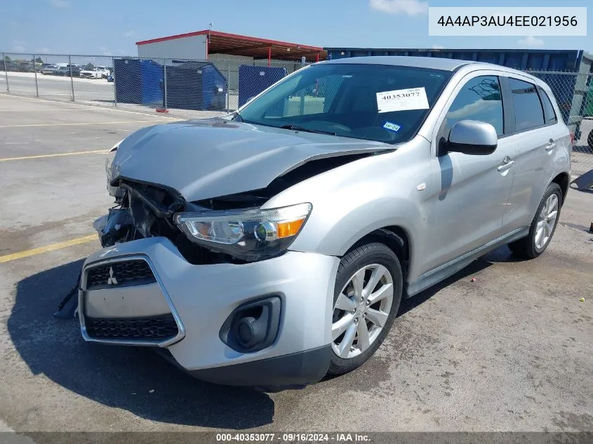 2014 Mitsubishi Outlander Sport Es VIN: 4A4AP3AU4EE021956 Lot: 40353077