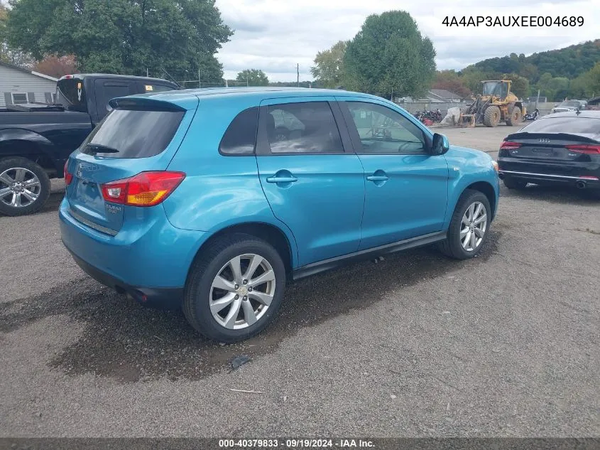 2014 Mitsubishi Outlander Sport Es VIN: 4A4AP3AUXEE004689 Lot: 40379833