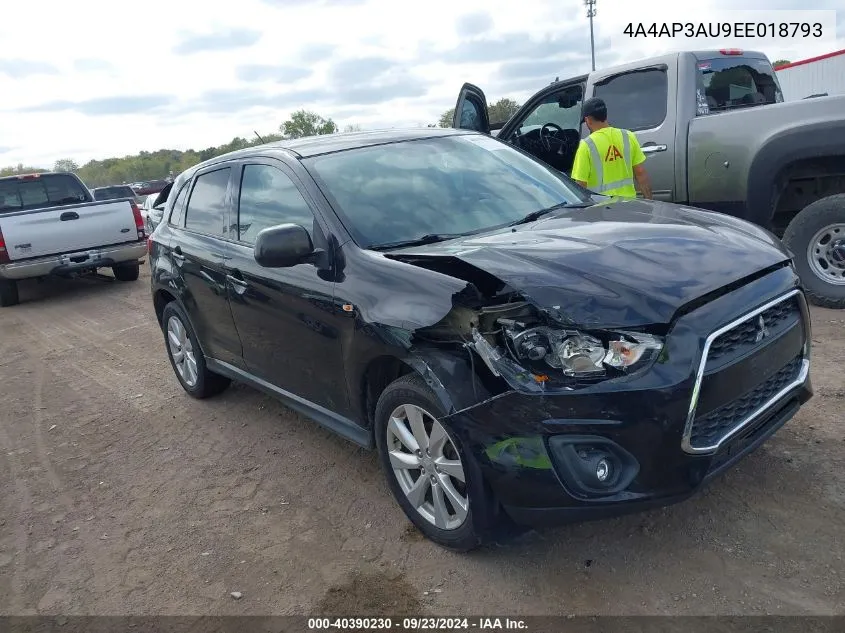 2014 Mitsubishi Outlander Sport Es VIN: 4A4AP3AU9EE018793 Lot: 40390230