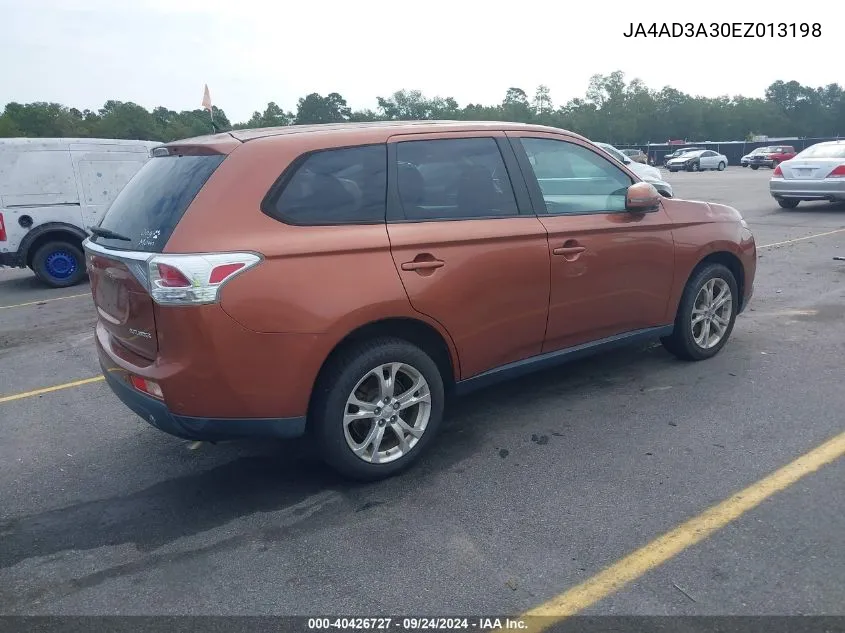 2014 Mitsubishi Outlander Se VIN: JA4AD3A30EZ013198 Lot: 40426727