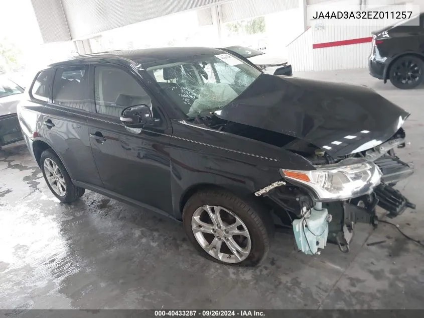 2014 Mitsubishi Outlander Se VIN: JA4AD3A32EZ011257 Lot: 40433287