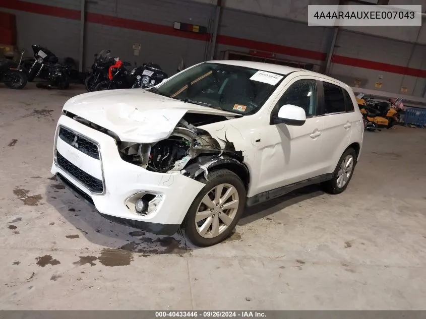 4A4AR4AUXEE007043 2014 Mitsubishi Outlander Sport Se