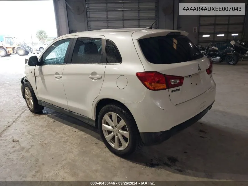 4A4AR4AUXEE007043 2014 Mitsubishi Outlander Sport Se