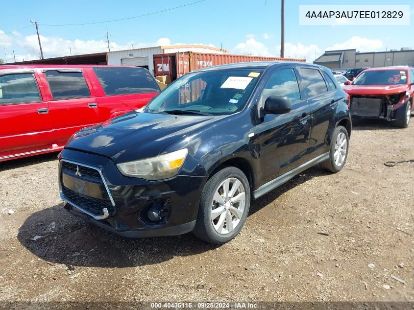 2014 Mitsubishi Outlander Sport Es VIN: 4A4AP3AU7EE012829 Lot: 40435115