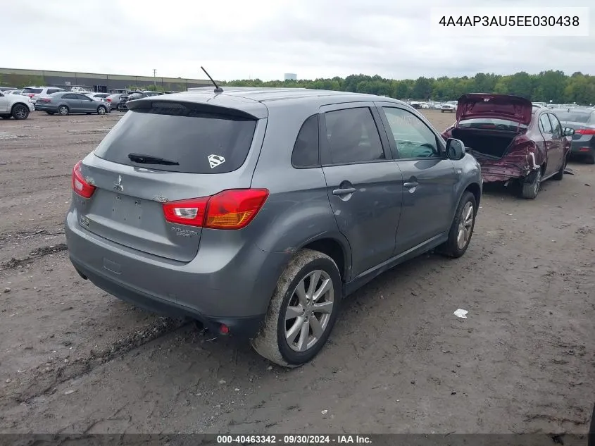 2014 Mitsubishi Outlander Sport Es VIN: 4A4AP3AU5EE030438 Lot: 40463342