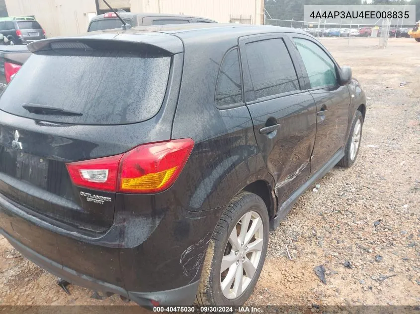 4A4AP3AU4EE008835 2014 Mitsubishi Outlander Sport Es