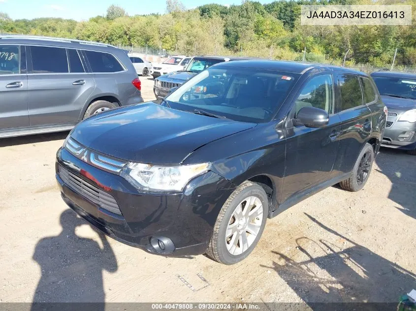 2014 Mitsubishi Outlander Se VIN: JA4AD3A34EZ016413 Lot: 40479808