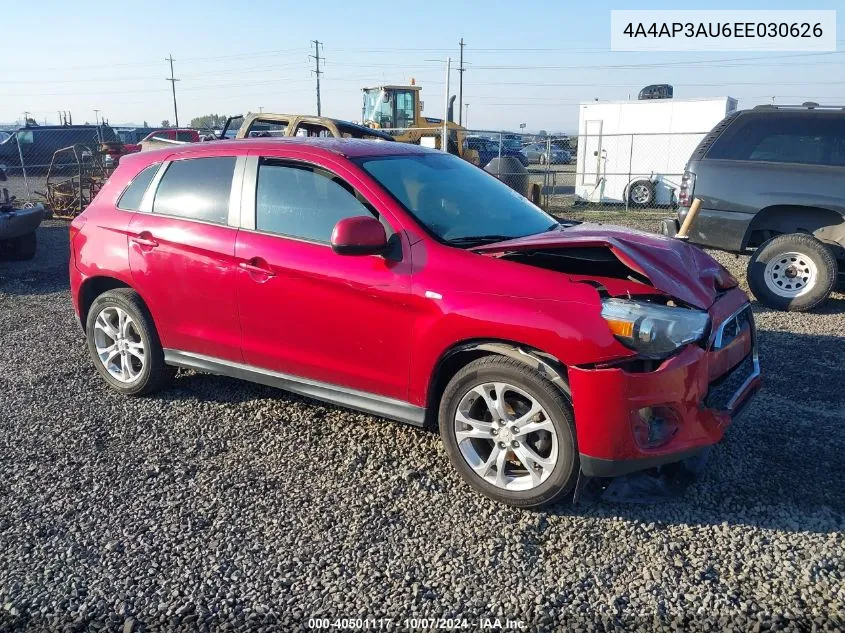 2014 Mitsubishi Outlander Sport Es VIN: 4A4AP3AU6EE030626 Lot: 40501117