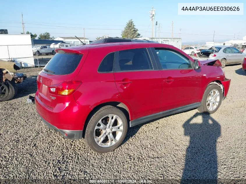 2014 Mitsubishi Outlander Sport Es VIN: 4A4AP3AU6EE030626 Lot: 40501117