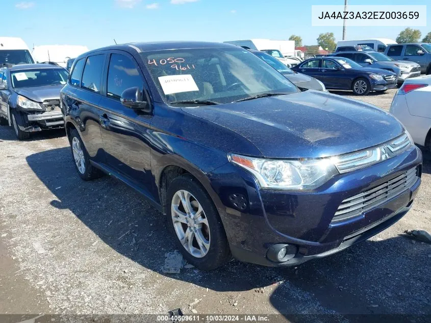 2014 Mitsubishi Outlander Se VIN: JA4AZ3A32EZ003659 Lot: 40509611