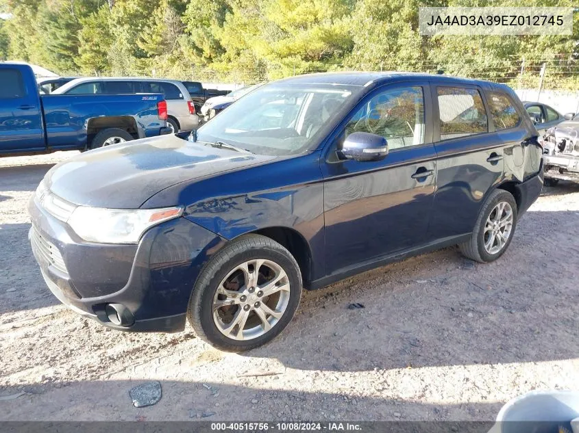 2014 Mitsubishi Outlander Se VIN: JA4AD3A39EZ012745 Lot: 40515756