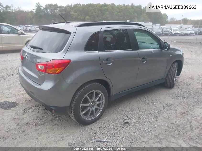 4A4AR4AU6EE009663 2014 Mitsubishi Outlander Sport Se