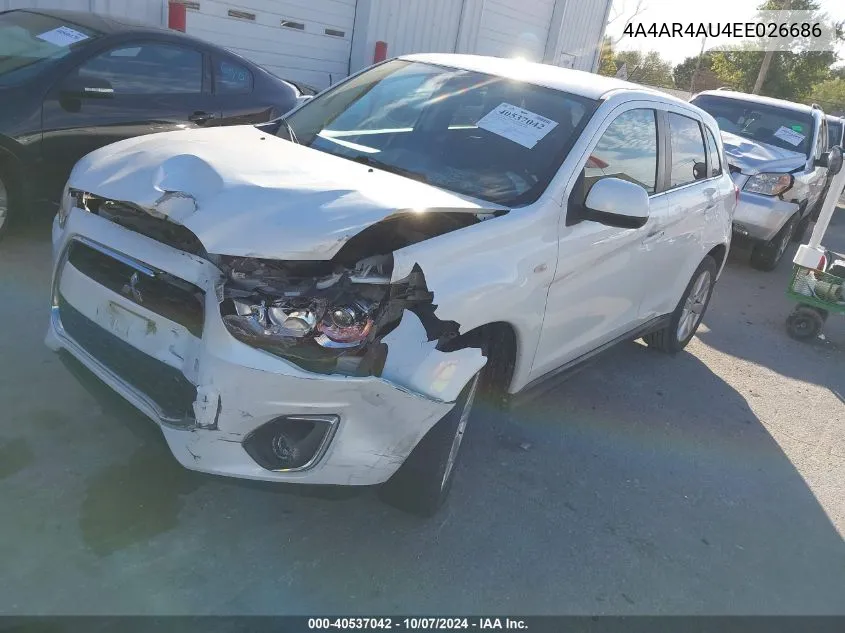 4A4AR4AU4EE026686 2014 Mitsubishi Outlander Sport Se